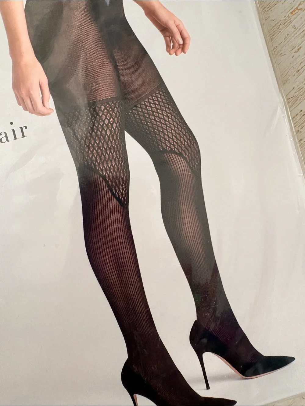 NWT Wolford Electric Affair Black Tights Size S